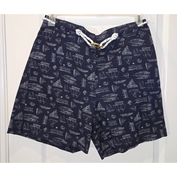 Vintage Dead Stock Lauren Ralph Lauren Nautical boat ships navy shorts sz 14 - Picture 1 of 5